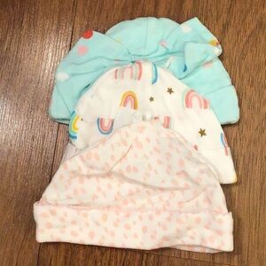 Gerber Blue and White Baby Hats Soft and Stylish